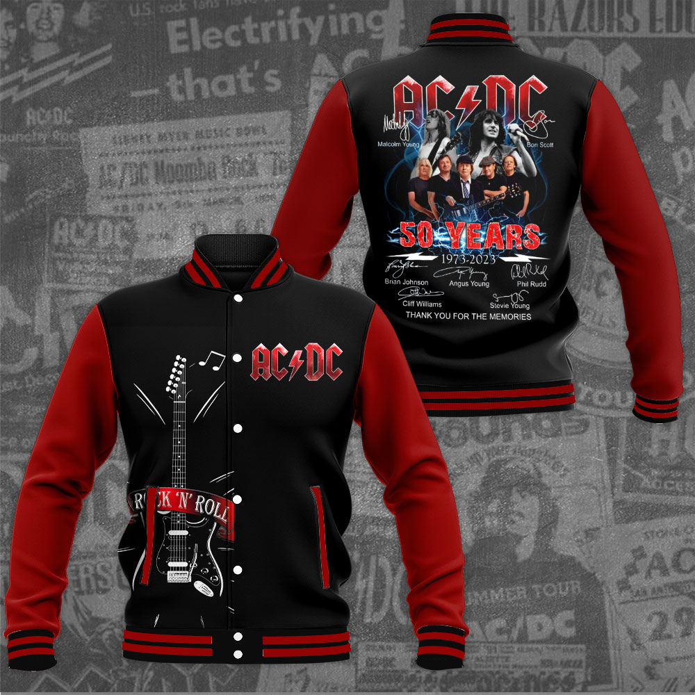 AC/DC Music Style Baseball Jacket For Fans