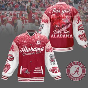 Alabama Crimson Tide NCAA Style Baseball Jacket For Fans