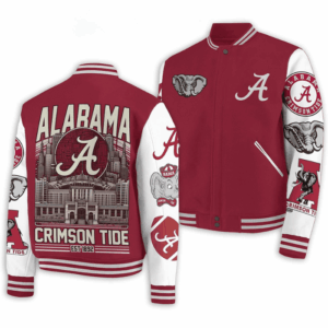 Alabama Crimson Tide NCAA Style Baseball Jacket For Fans