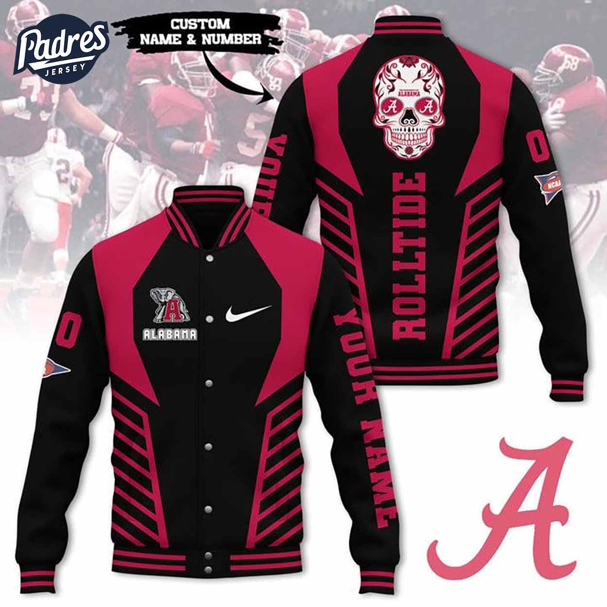 Alabama Crimson Tide NCAA Style Baseball Jacket For Fans