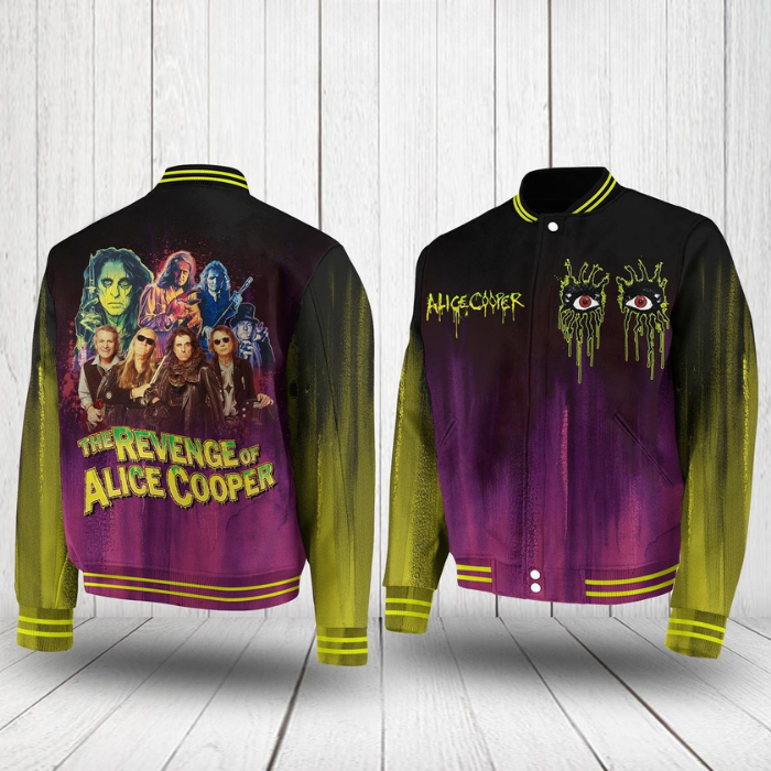 Alice Cooper Music Style Baseball Jacket For Fans