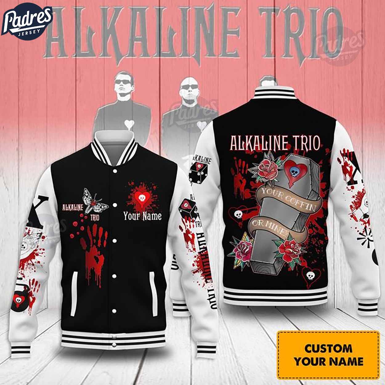 Alkaline Trio Music Style Baseball Jacket For Fans