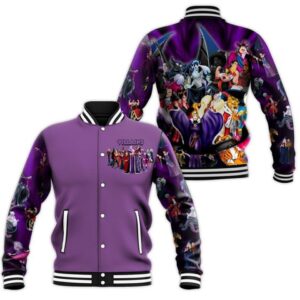 All-Star Villains From Disney World Style Baseball Jacket For Fans