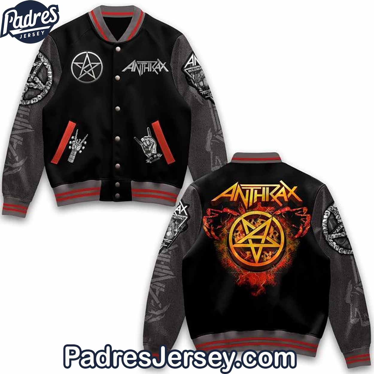 Anthrax Band Music Style Baseball Jacket For Fans