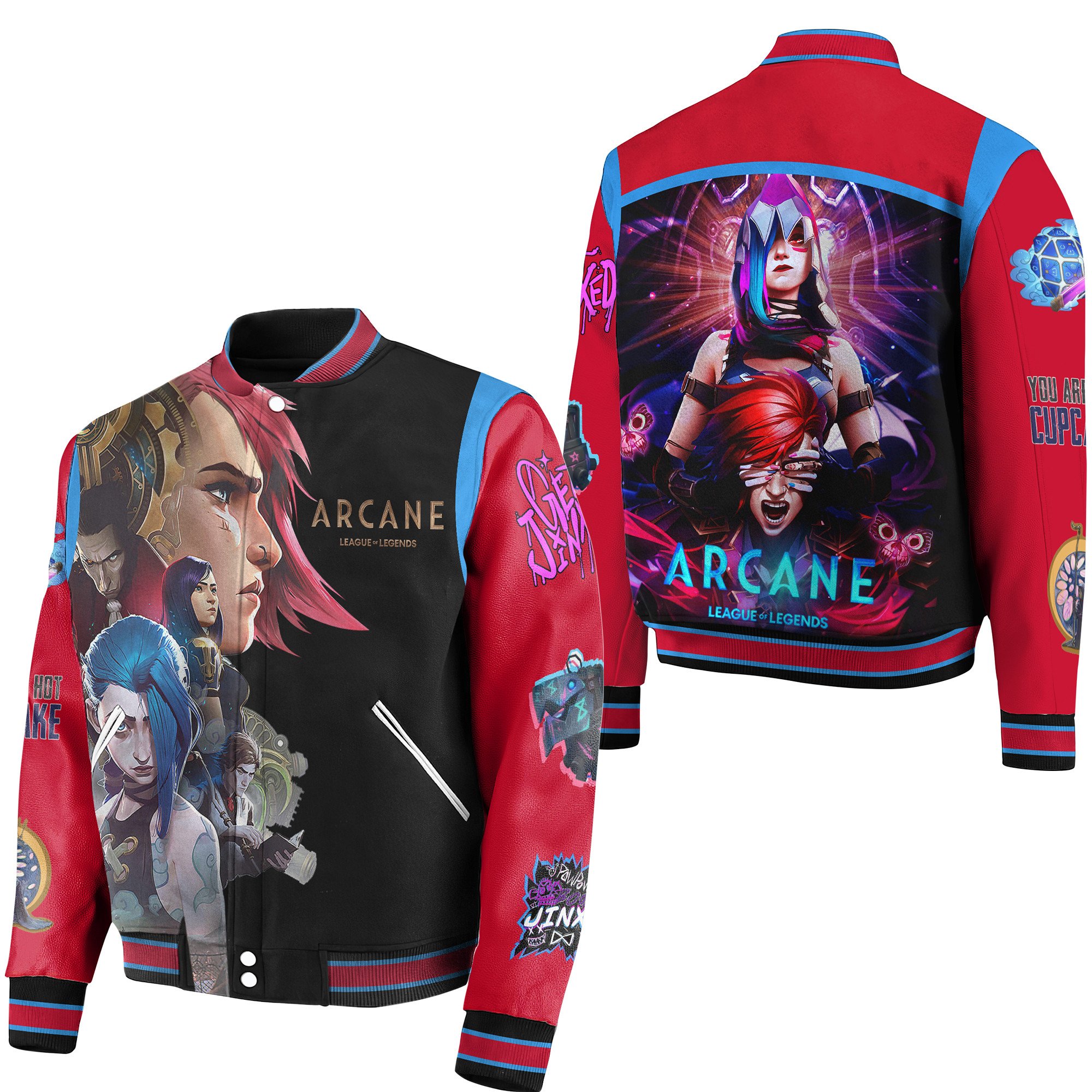 Arcane Jinx Games Style Baseball Jacket For Fans