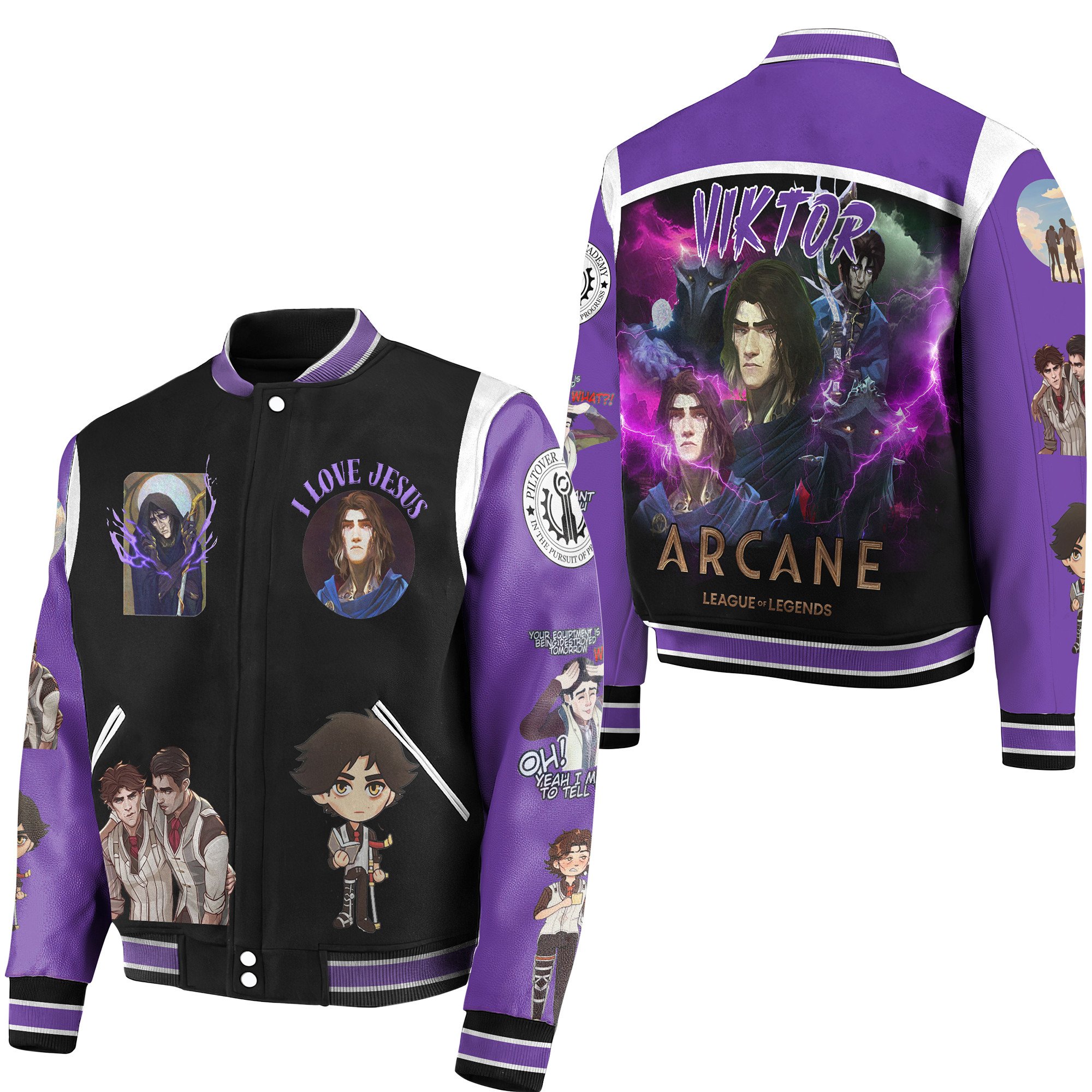 Arcane Viktor Jin Games Style Baseball Jacket For Fans