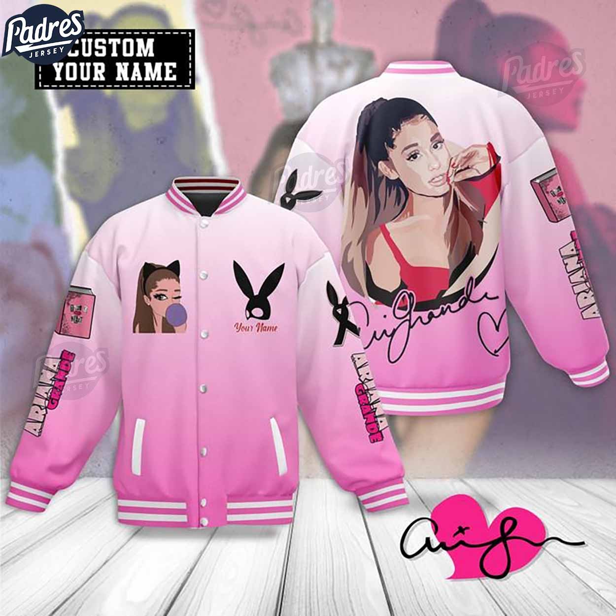 Ariana Grande Music Style Baseball Jacket For Fans