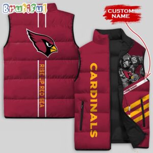 Arizona Cardinals NFL Style Sleeveless Puffer Jacket For Fans