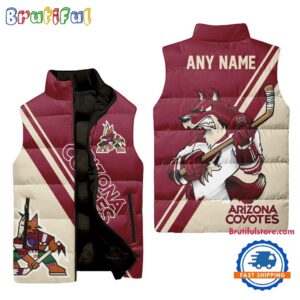 Arizona Coyotes NHL Style Sleeveless Puffer Jacket For Fans