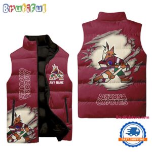 Arizona Coyotes NHL Style Sleeveless Puffer Jacket For Fans