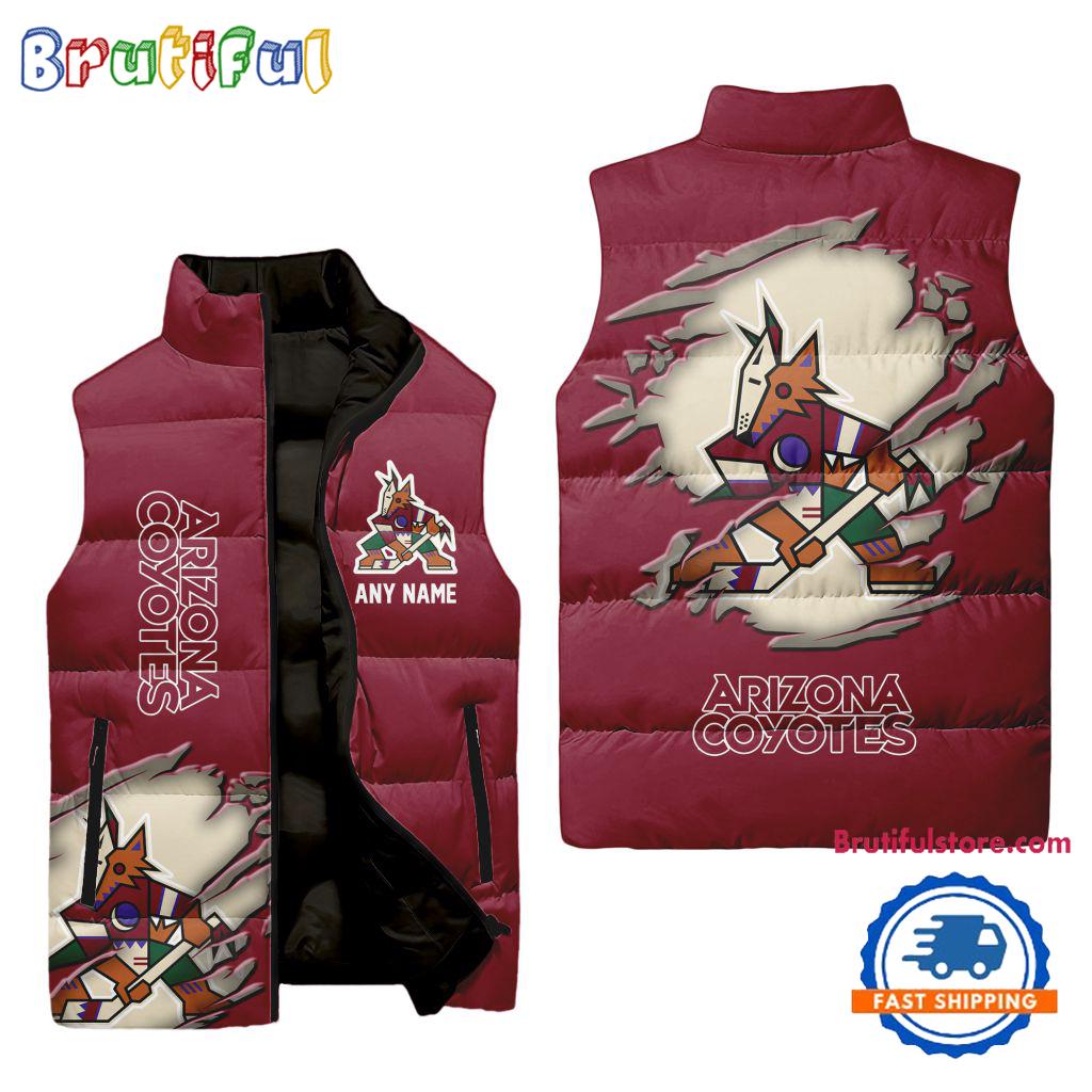 Arizona Coyotes NHL Style Sleeveless Puffer Jacket For Fans