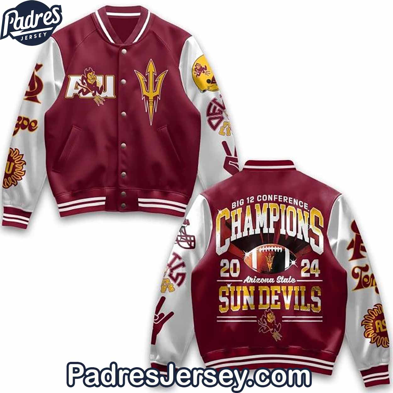 Arizona State Sun Devils NCAA Style Baseball Jacket For Fans