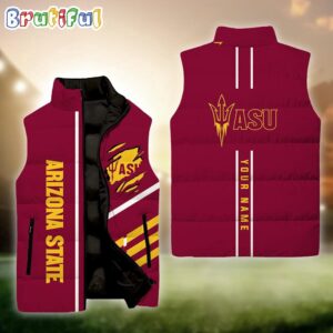 Arizona State Sun Devils NCAA Style Sleeveless Puffer Jacket For Fans