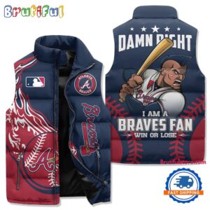 Atlanta Braves MLB Style Sleeveless Puffer Jacket For Fans