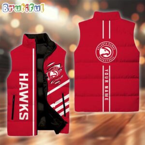 Atlanta Hawks NBA Style Sleeveless Puffer Jacket For Fans