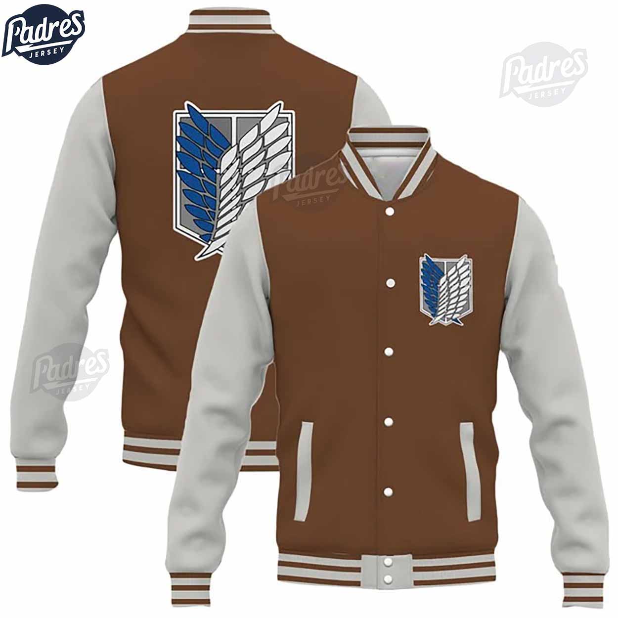 Attack On Titan Anime Style Baseball Jacket For Fans