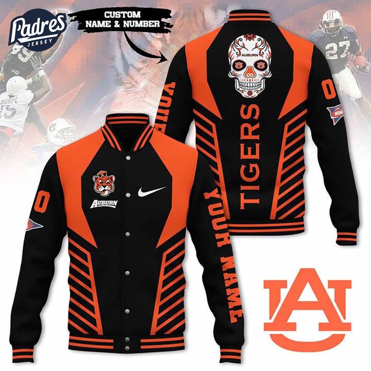 Auburn Tigers NCAA Style Baseball Jacket For Fans