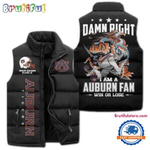 Auburn Tigers NCAA Style Sleeveless Puffer Jacket For Fans