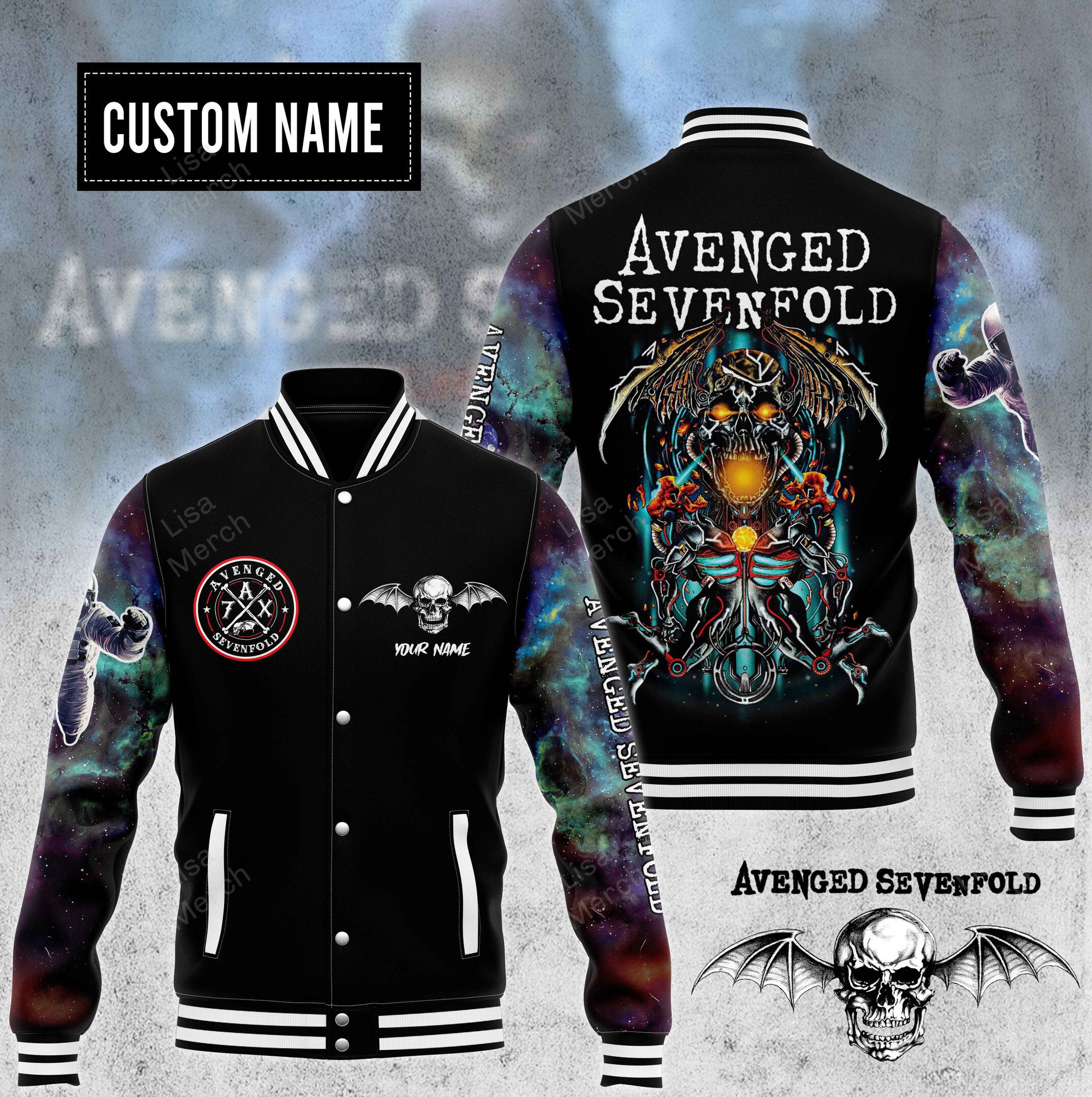 Avenged Sevenfold Music Style Baseball Jacket For Fans