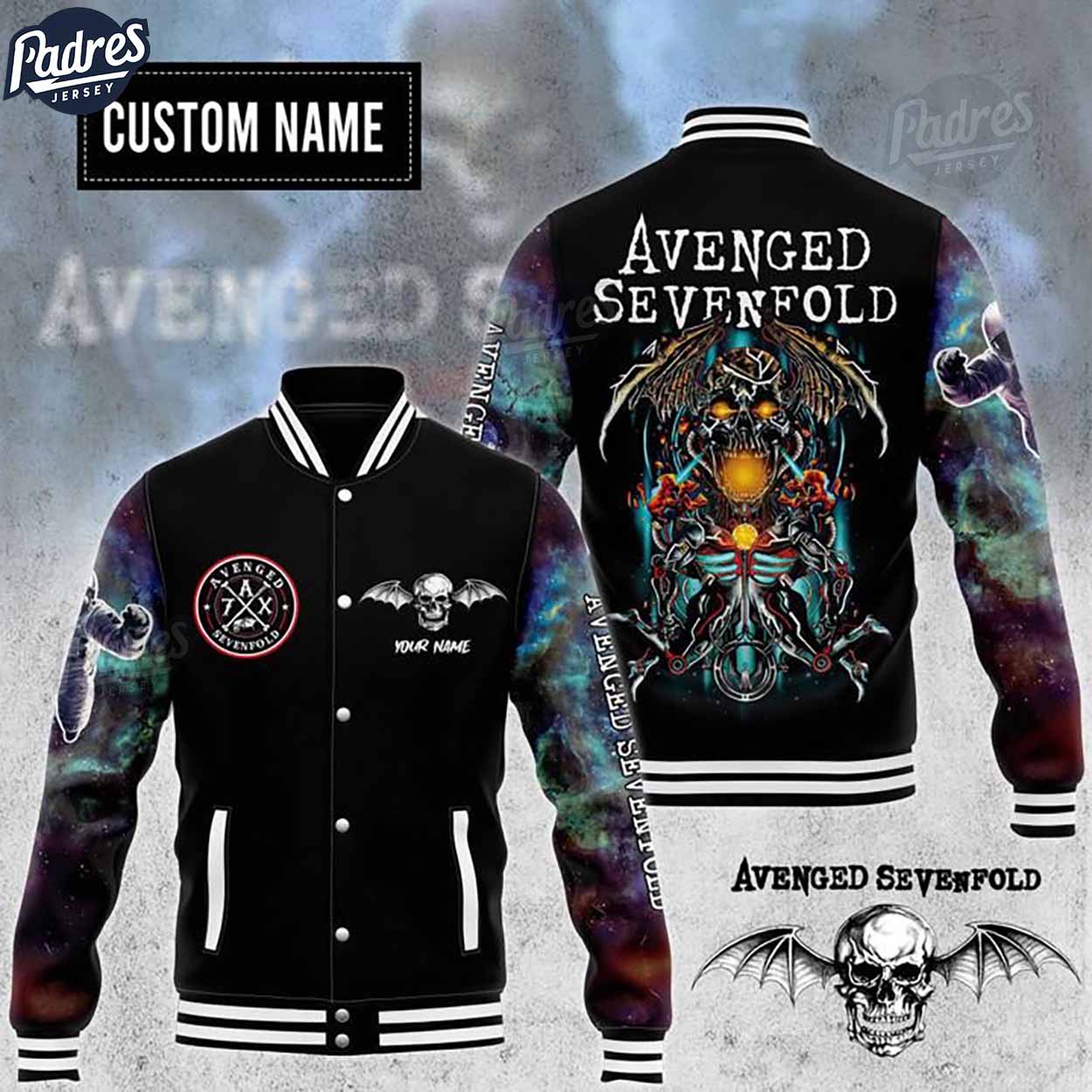 Avenged Sevenfold Music Style Baseball Jacket For Fans