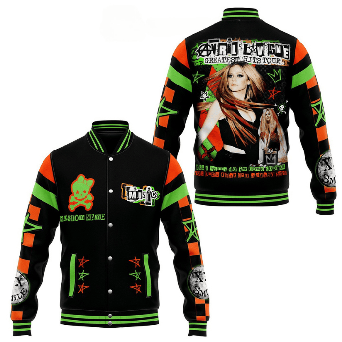 Avril Lavigne Music Style Baseball Jacket For Fans