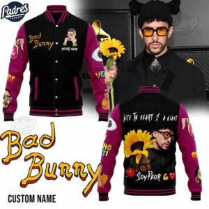 Bad Bunny Music Style Baseball Jacket For Fans