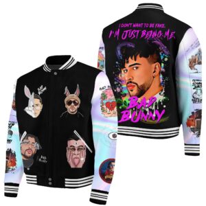 Bad Bunny Music Style Baseball Jacket For Fans