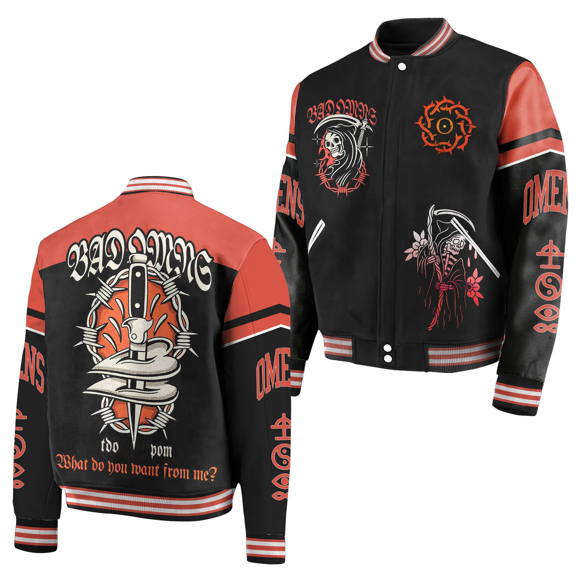 Bad Omens Music Style Baseball Jacket For Fans