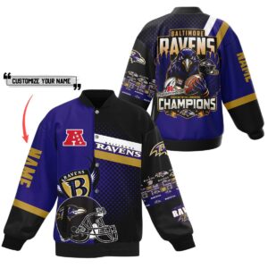 Baltimore Ravens NFL Style Baseball Jacket For Fans