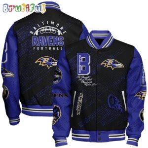 Baltimore Ravens NFL Style Baseball Jacket For Fans