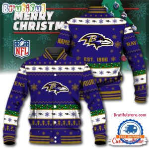 Baltimore Ravens NFL Style Baseball Jacket For Fans