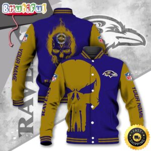 Baltimore Ravens NFL Style Baseball Jacket For Fans