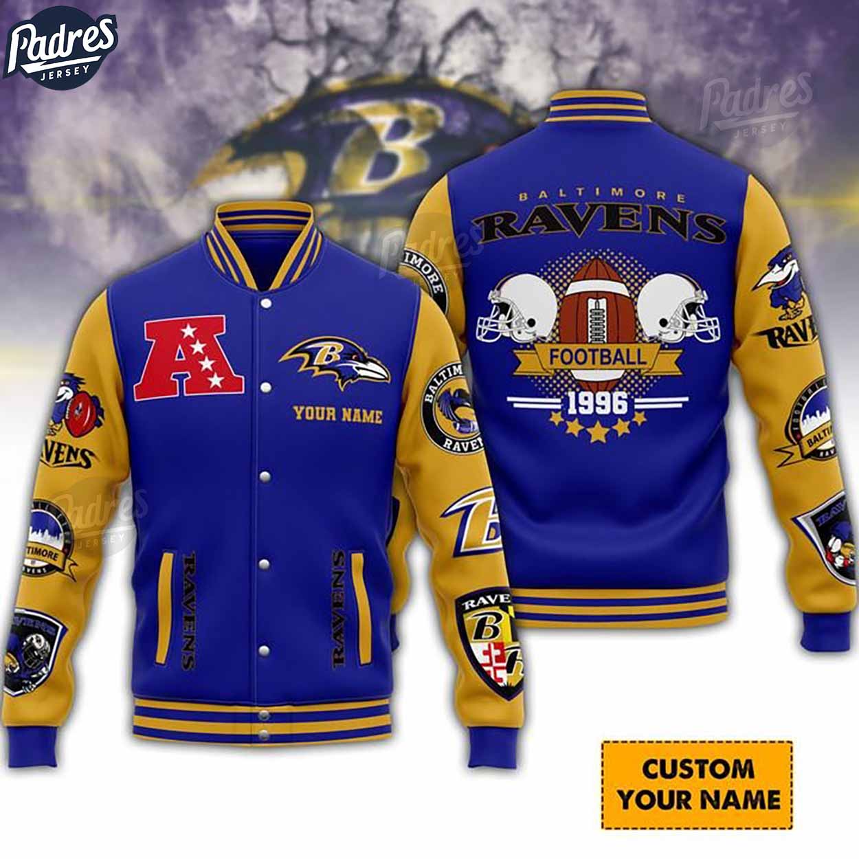 Baltimore Ravens NFL Style Baseball Jacket For Fans