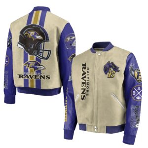 Baltimore Ravens NFL Style Baseball Jacket For Fans
