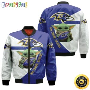 Baltimore Ravens NFL Style Bomber Jacket For Fans