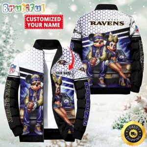 Baltimore Ravens NFL Style Puffer Jacket For Fans