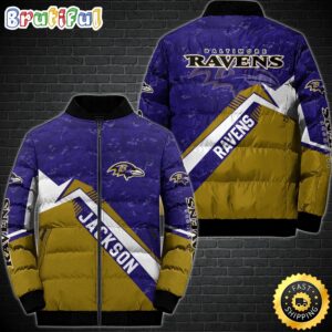 Baltimore Ravens NFL Style Puffer Jacket For Fans