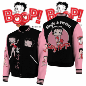 Betty Boop Cartoon Style Baseball Jacket For Fans