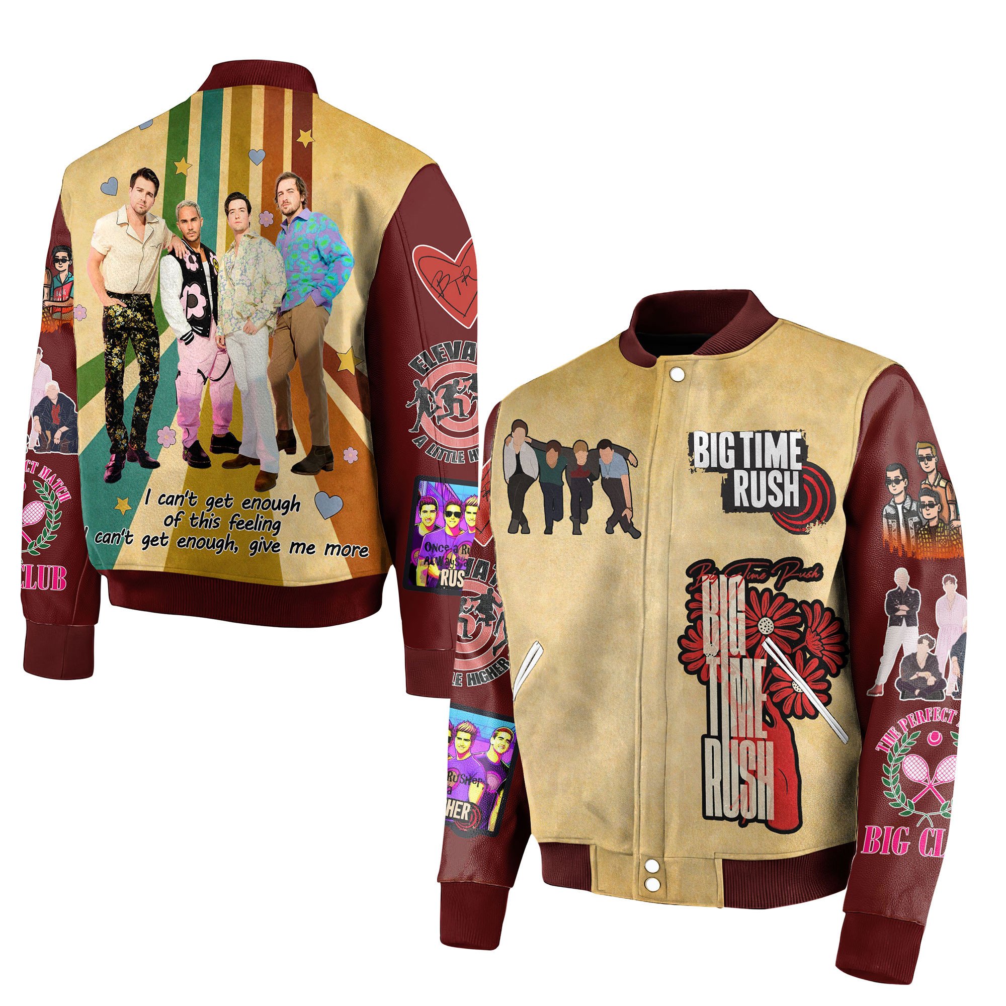 Big Time Rush Music Style Baseball Jacket For Fans