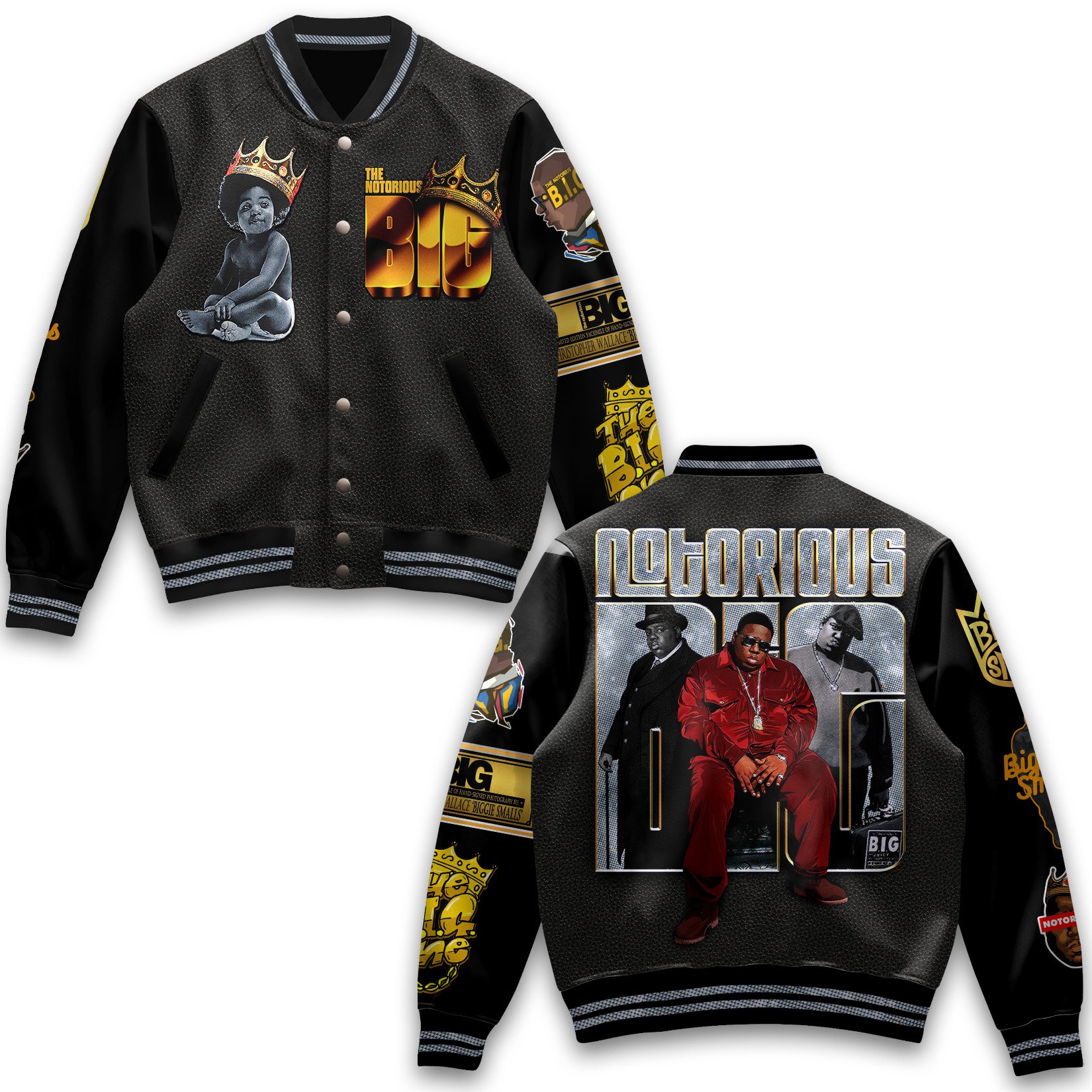 Biggie Smalls Music Style Baseball Jacket For Fans