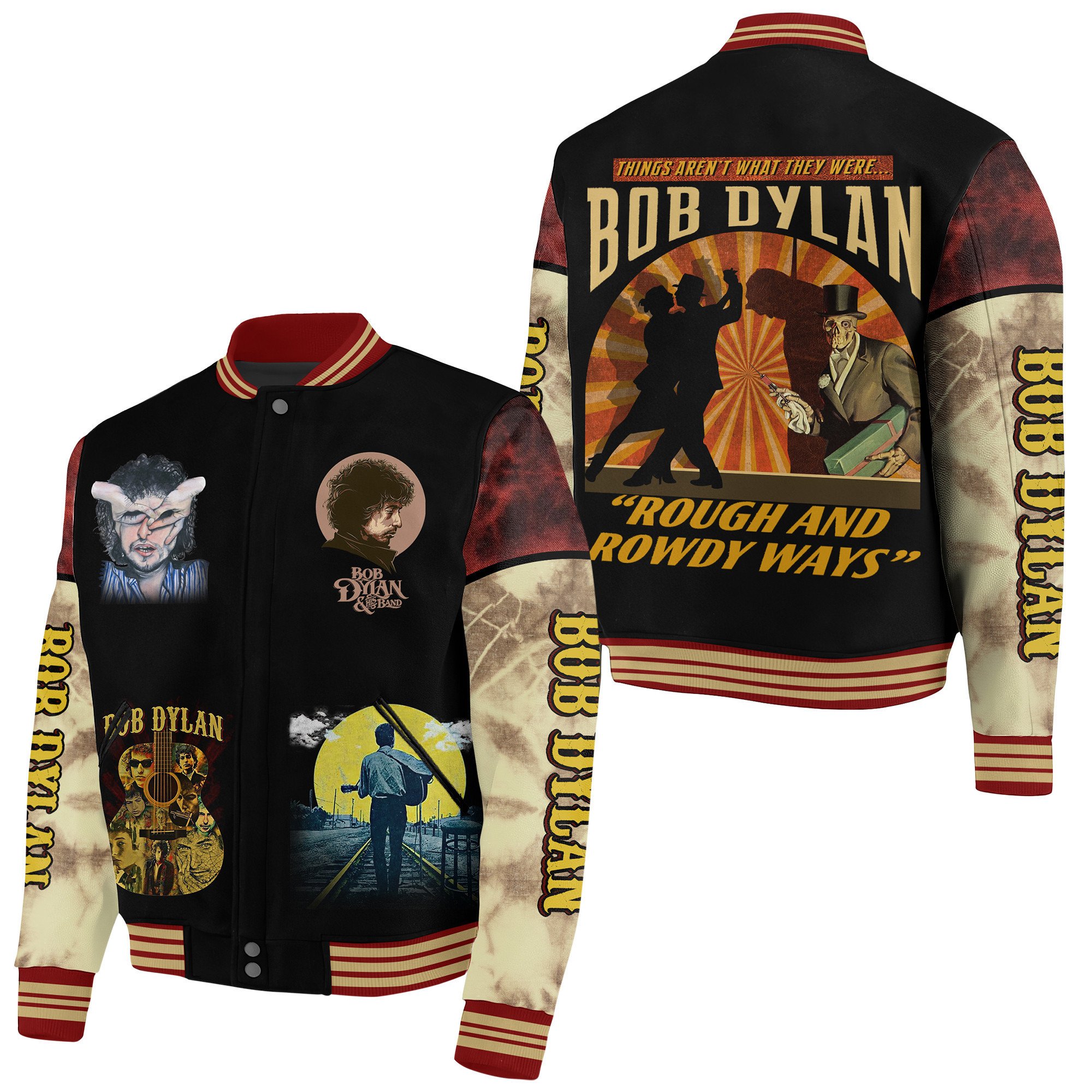 Bob Dylan Music Style Baseball Jacket For Fans