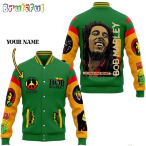 Bob Marley Music Style Baseball Jacket For Fans