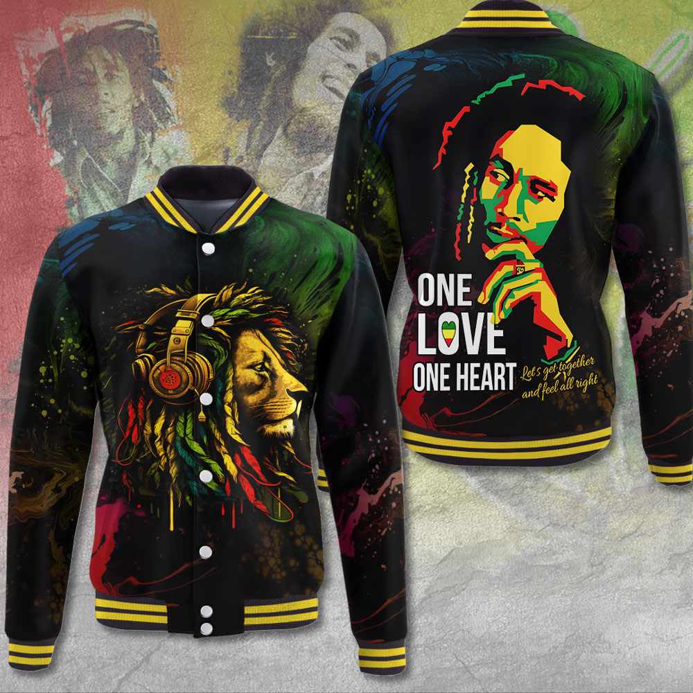 Bob Marley Music Style Baseball Jacket For Fans