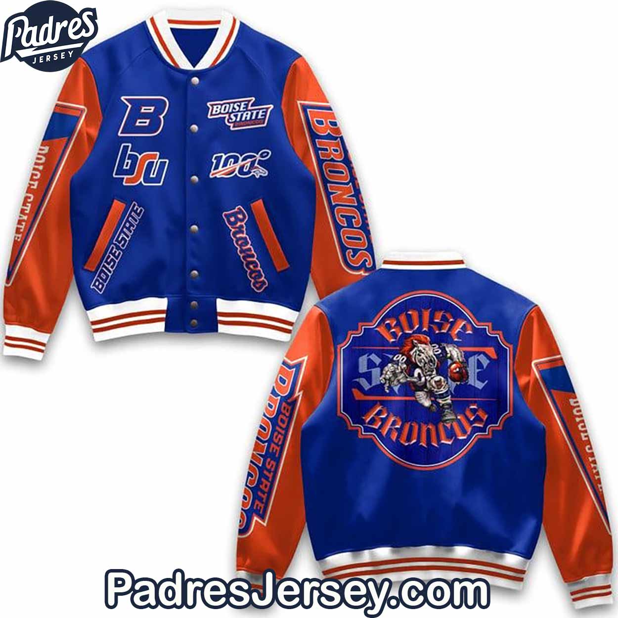 Boise State Broncos NCAA Style Baseball Jacket For Fans