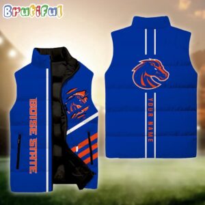 Boise State Broncos NCAA Style Sleeveless Puffer Jacket For Fans