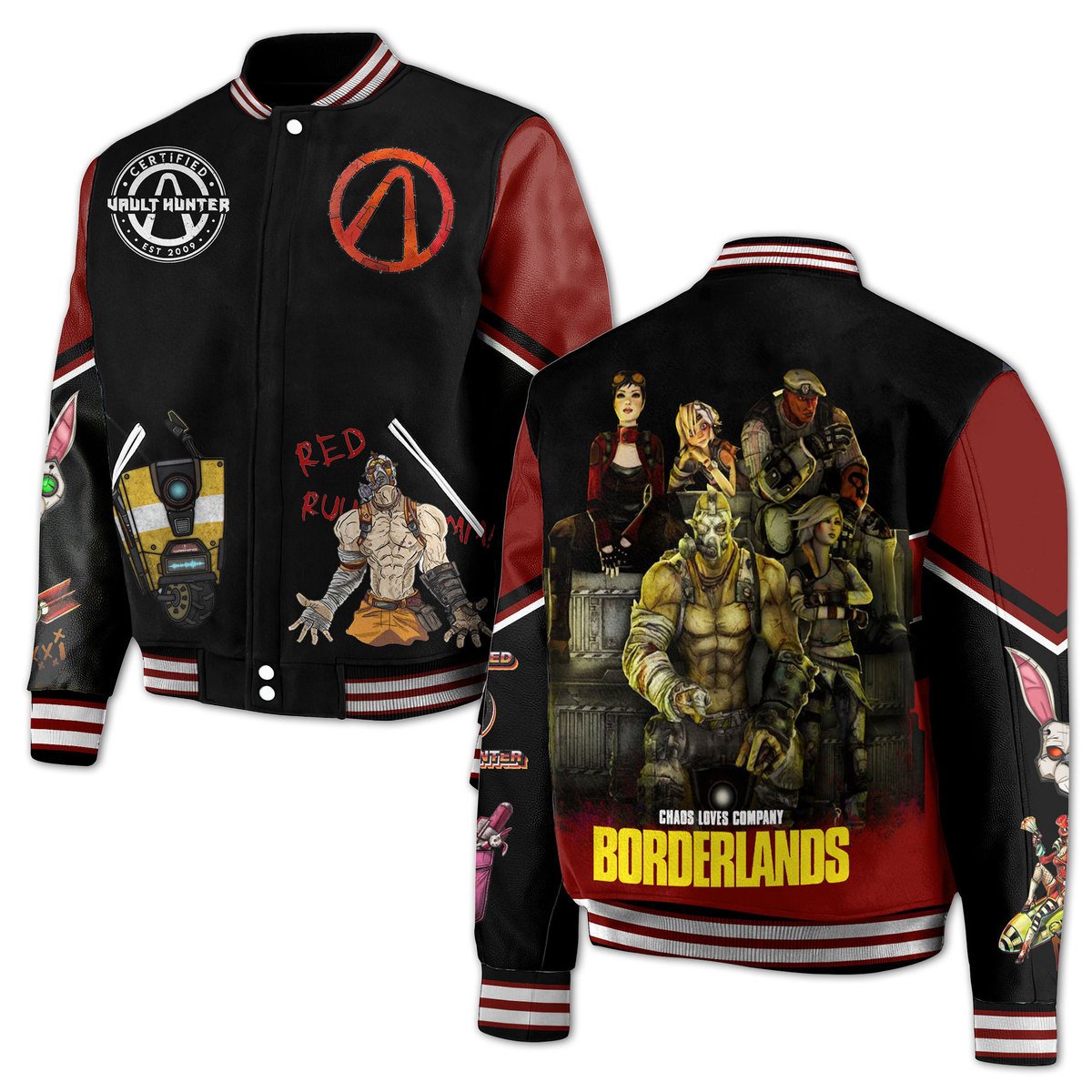 Borderlands Games Style Baseball Jacket For Fans