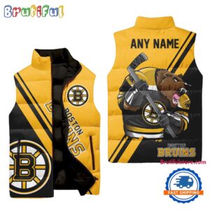 Boston Bruins NHL Style Sleeveless Puffer Jacket For Fans
