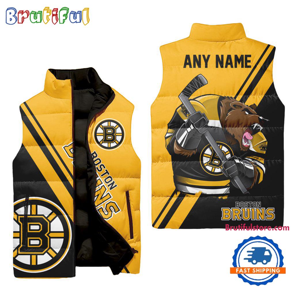 Boston Bruins NHL Style Sleeveless Puffer Jacket For Fans