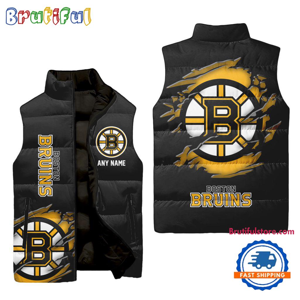 Boston Bruins NHL Style Sleeveless Puffer Jacket For Fans