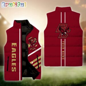 Boston College Eagles NCAA Style Sleeveless Puffer Jacket For Fans